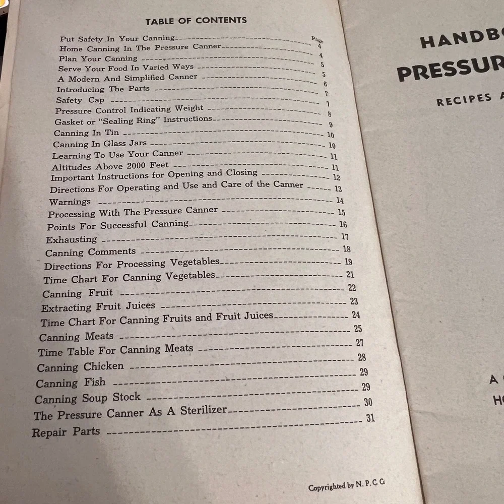 Vtg National Victory Canner War Model No 2 Pressure Canning Recipe Book 1940s